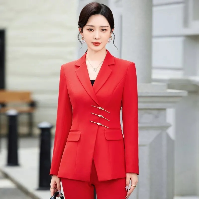 Women Formal Wear Trousers - 2025 Moda Beyaz Kırmızı Siyah Blazer