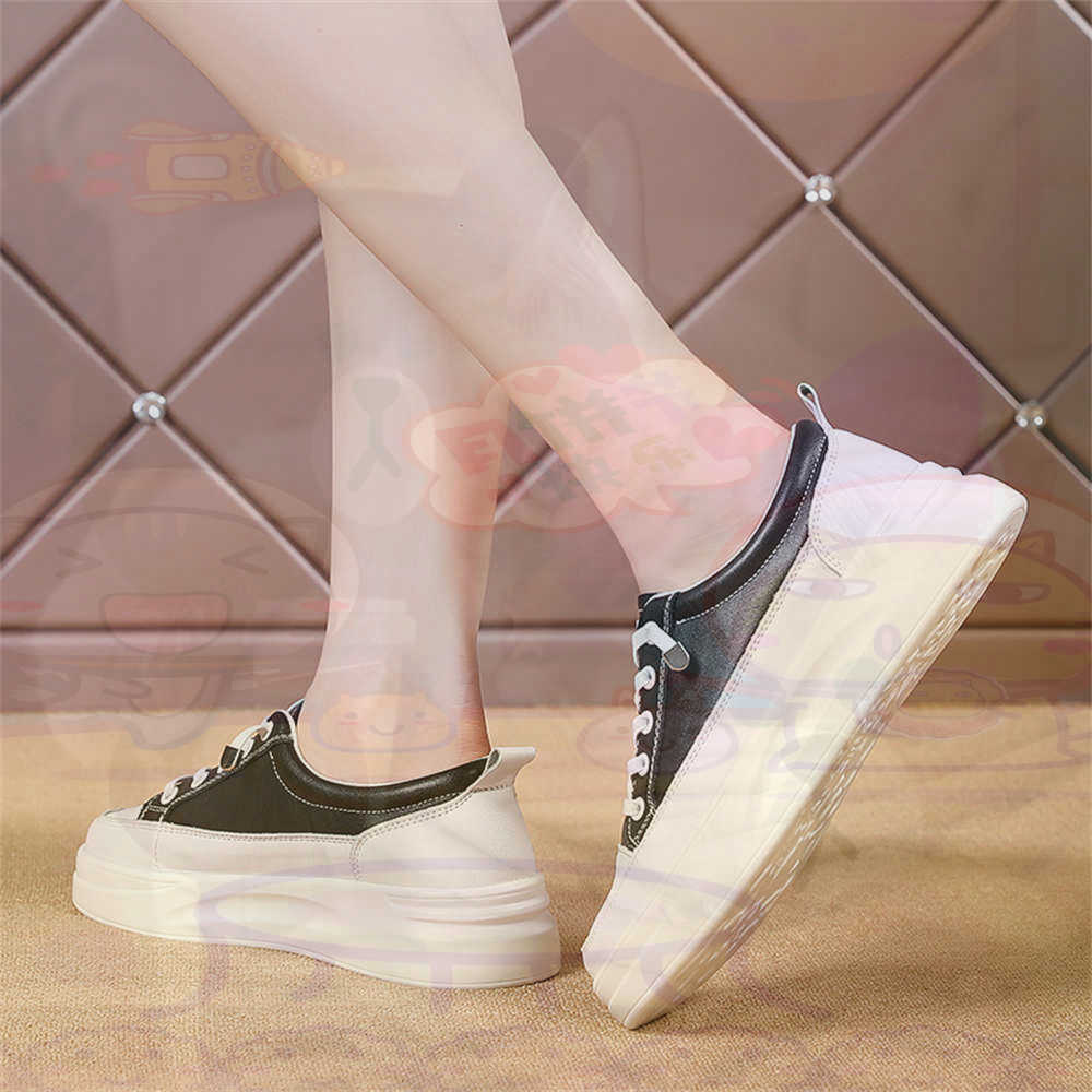 Formal Women Daily Wear Slippers - Bağcıklı Tıknaz Loafer'lar Kadın Kaykay Spor