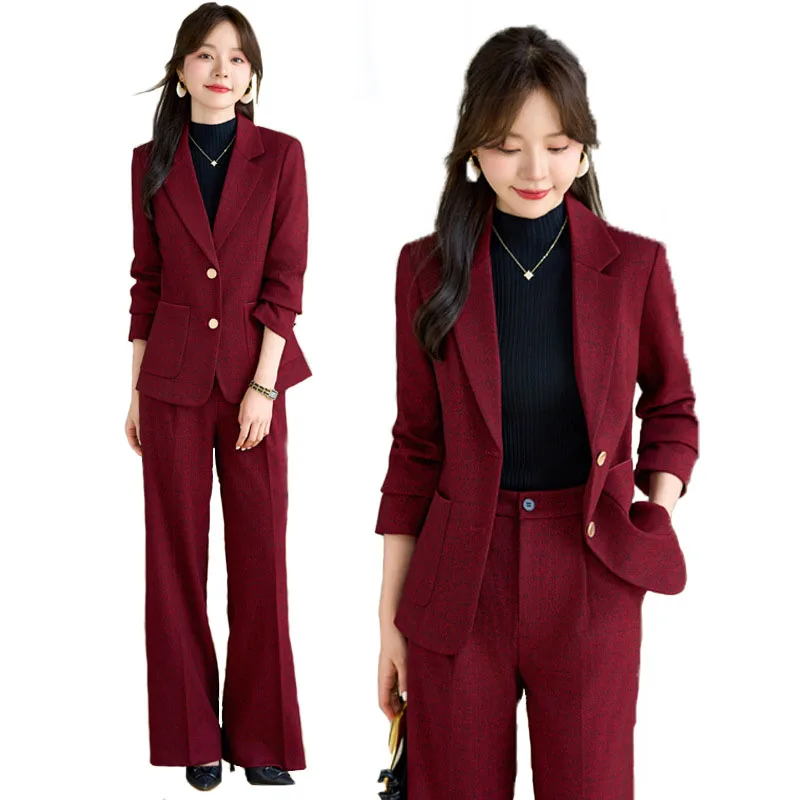 Women'S Formal Wear Pantsuits - Pop Yüksek Kaliteli Kumaş Kadife Sonbahar