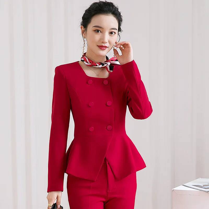 Women'S Formal Wear Pantsuits - Zarif Kadın İş Elbisesi Blazer Profesyonel