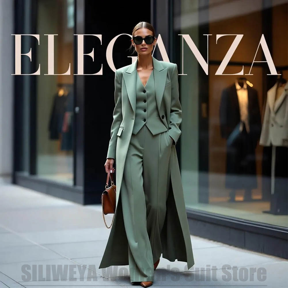 Women'S Formal Wear Pants Suit - Şık Kadın Takım Elbise Üç Parçalı