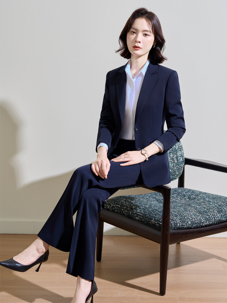 Women'S Formal Wear Pantsuits - Kadınlar için lacivert profesyonel takım elbise,