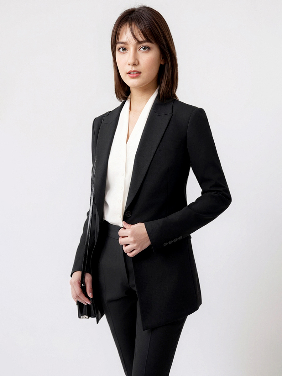Women'S Formal Wear Pants Suit - Kadın Takım Elbise Set Blazer Pantolon