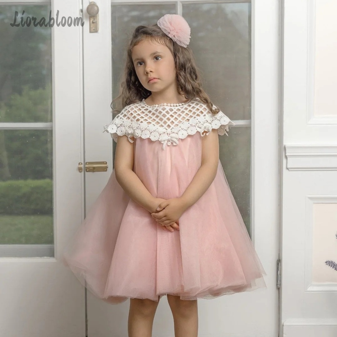 Formal Attire Woman - Özelleştirilmiş Çiçek Kız Elbisesi Pembe Şeffaf