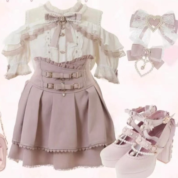 Formal Wear Japan Women - 2026 Sevimli Fırfırlı Japon Lolita Bluz