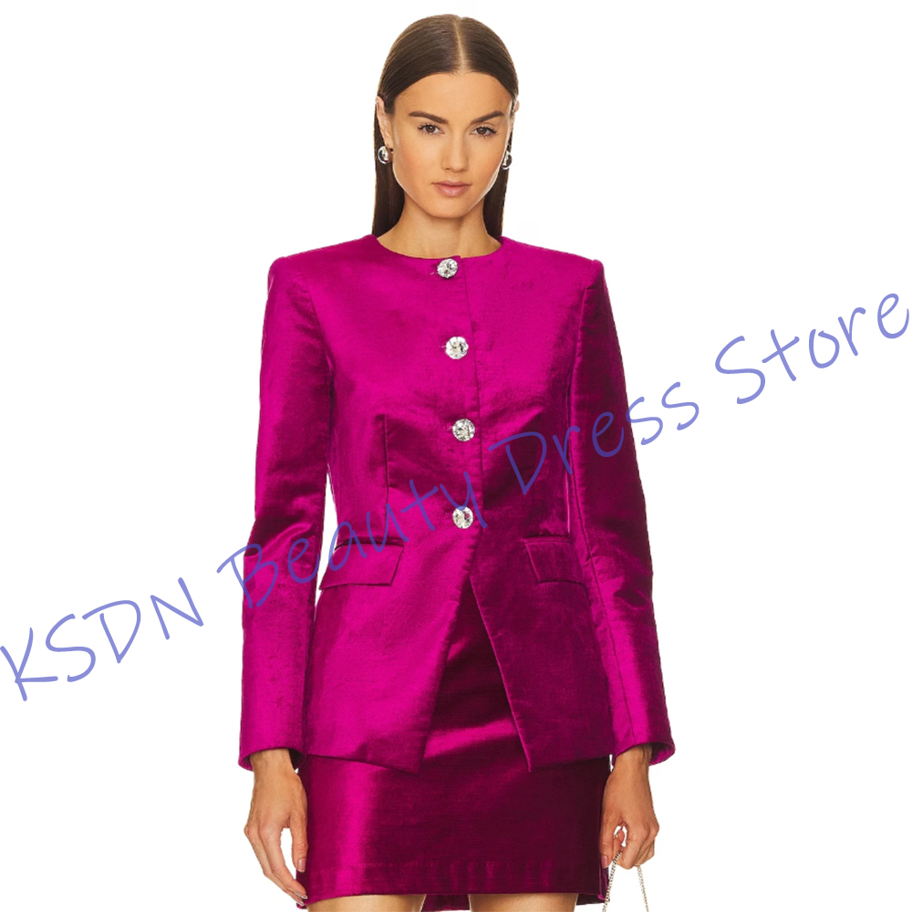 Women'S Formal Wear Pants Suit - Şık Kadın Tek Göğüslü Takım Elbise