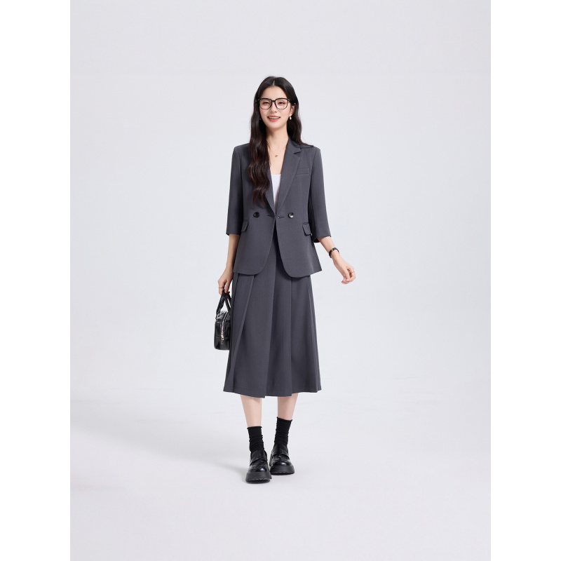 Women'S Formal Wear Pants Suit - Bahar ve Sonbahar İçin Lacivert Kadın