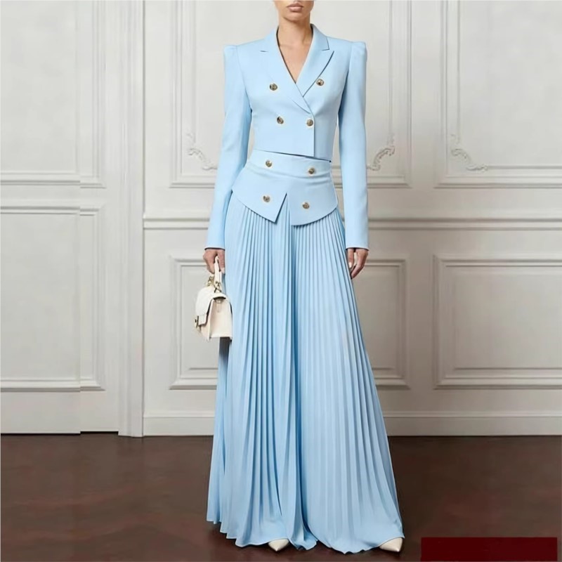 Formal Attire Woman - Zarif Mizaç 2 Parçalı Set Yaka