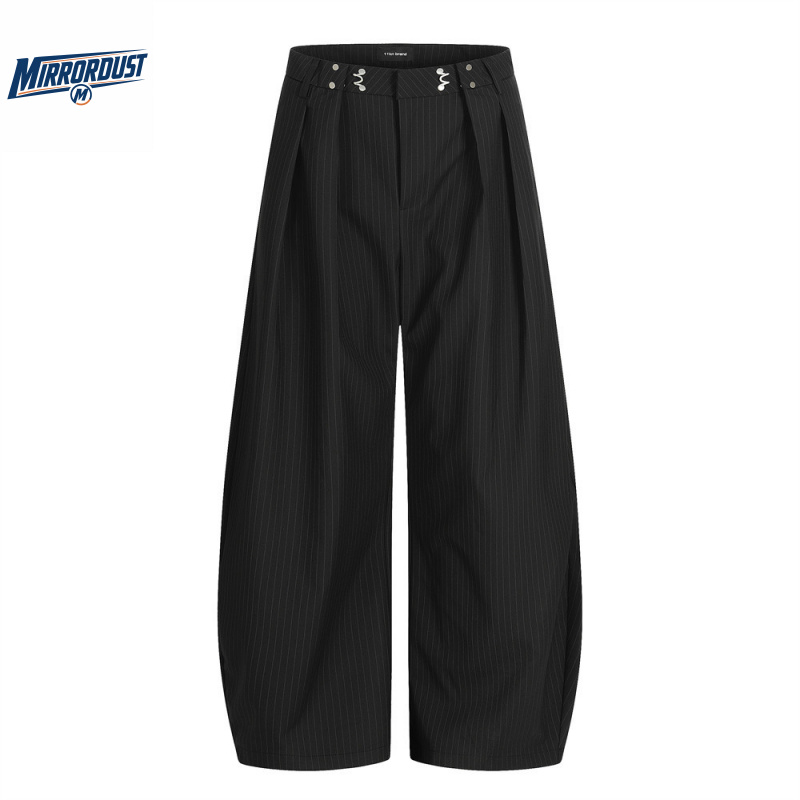 Tailored Trouser Wide - Erkek İnce Çizgili Geniş Bacak Elbise