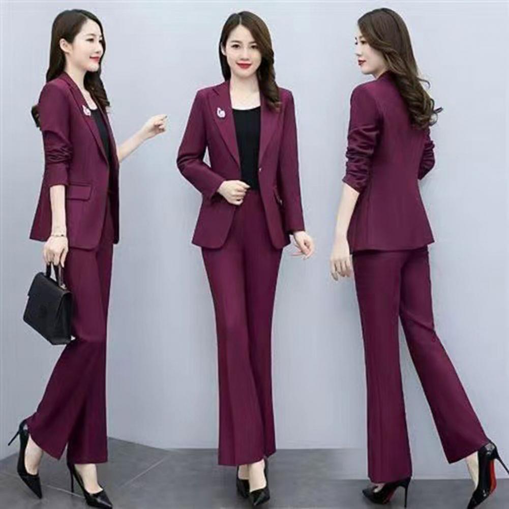 Women Formal Wear Trousers - 2 Parça/Set Bayan Resmi Ceket Pantolon