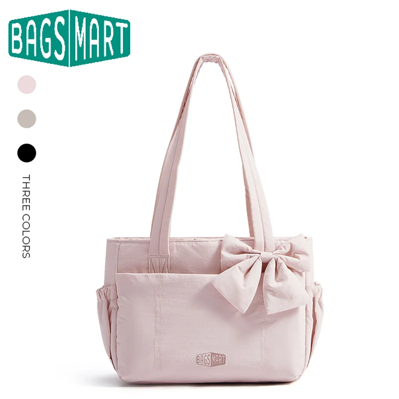 Shoulder Bag Structured - BAGSMART Tote Çanta Üniversite Yastıklı Omuz