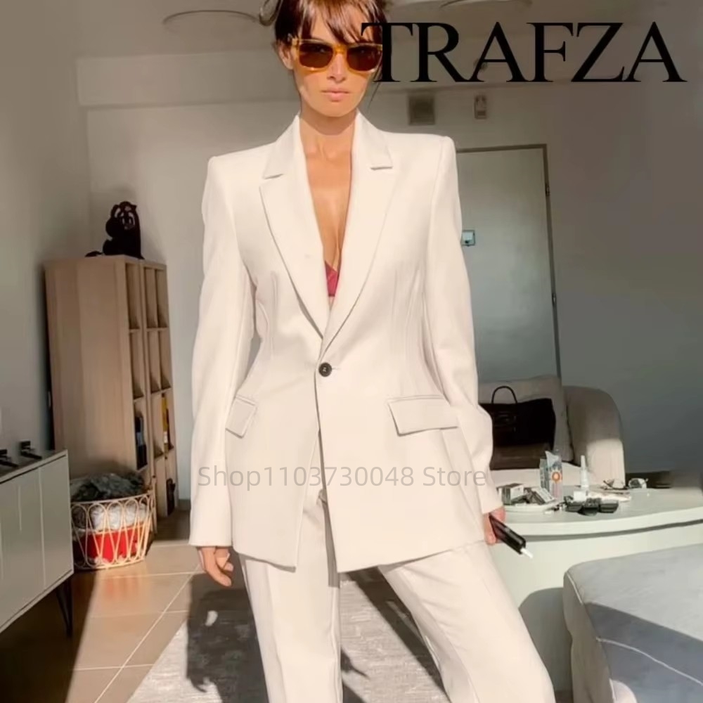 Women Formal Wear Trousers - Moda Ofis Bayanlar Blazer ve Pantolon