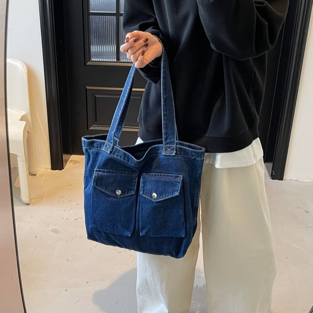 Büyük Kapasiteli Denim Omuz Ça - Shoulder Bag Structured incelemesi ve fiyatı