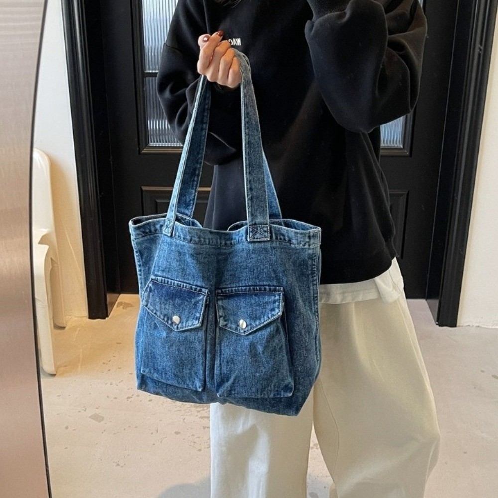 Büyük Kapasiteli Denim Omuz Ça - Shoulder Bag Structured incelemesi ve fiyatı