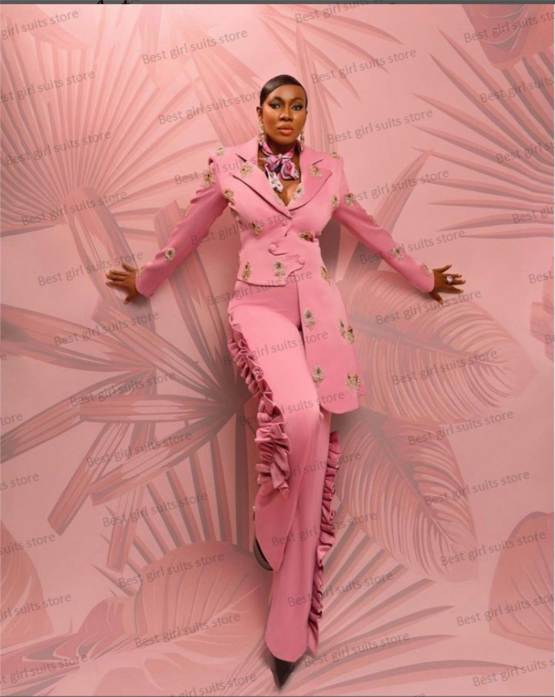Pembe düğün kadınlar Suit Set  - Women Formal Wear Trousers incelemesi ve fiyatı