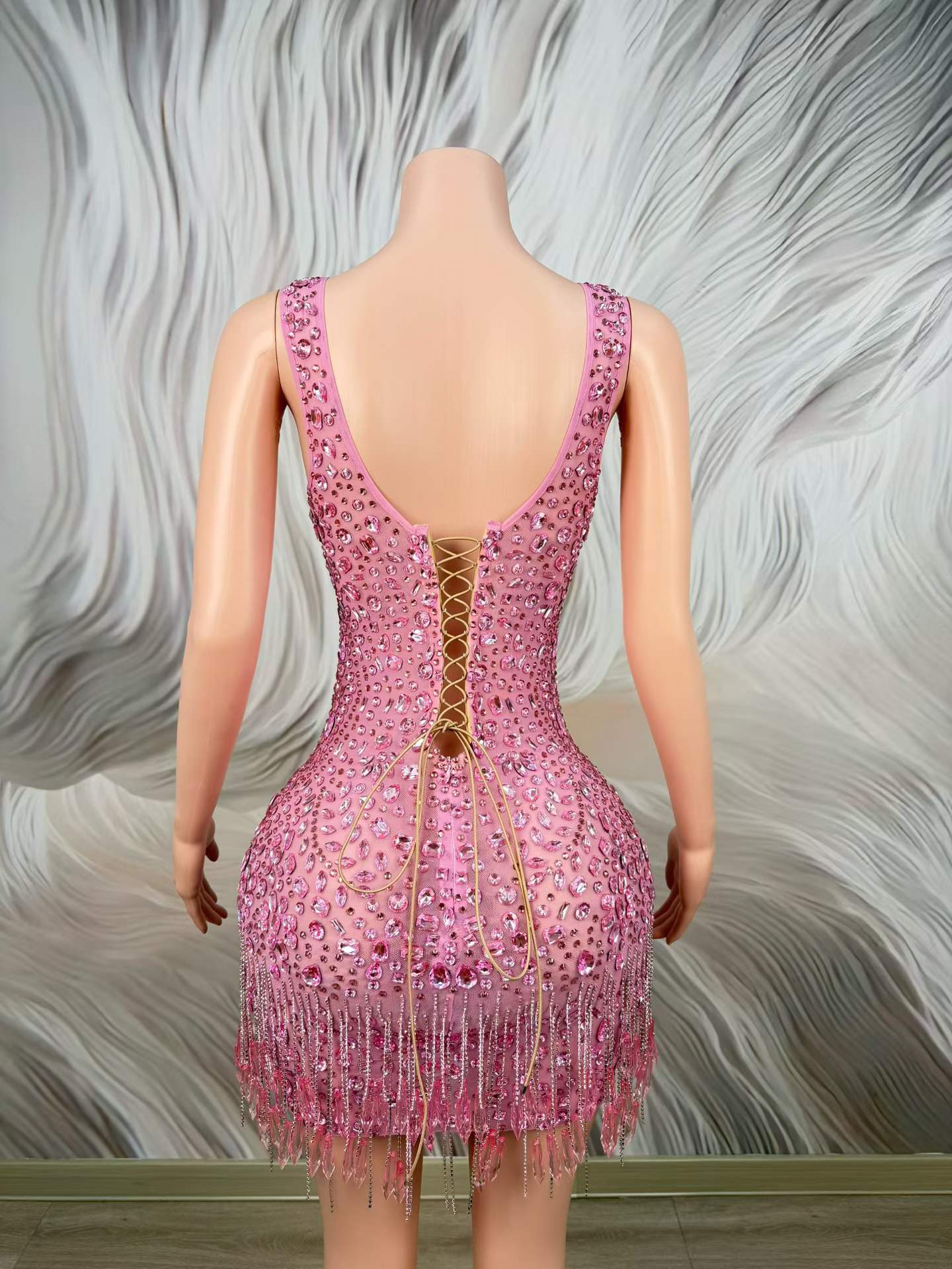 Lüks Işıltılı Pembe Taşlı Elbi - Women Formal Wear Photoshoot incelemesi ve fiyatı