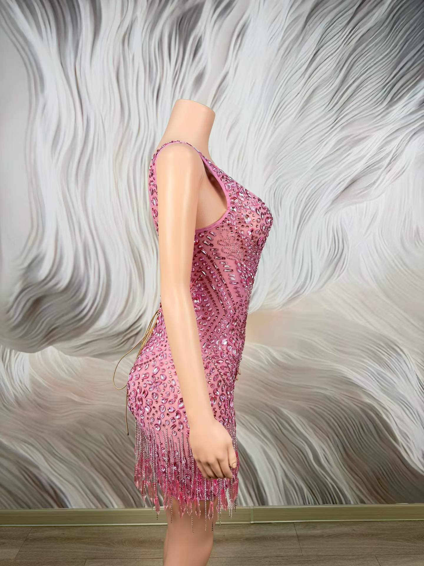 Lüks Işıltılı Pembe Taşlı Elbi - Women Formal Wear Photoshoot incelemesi ve fiyatı