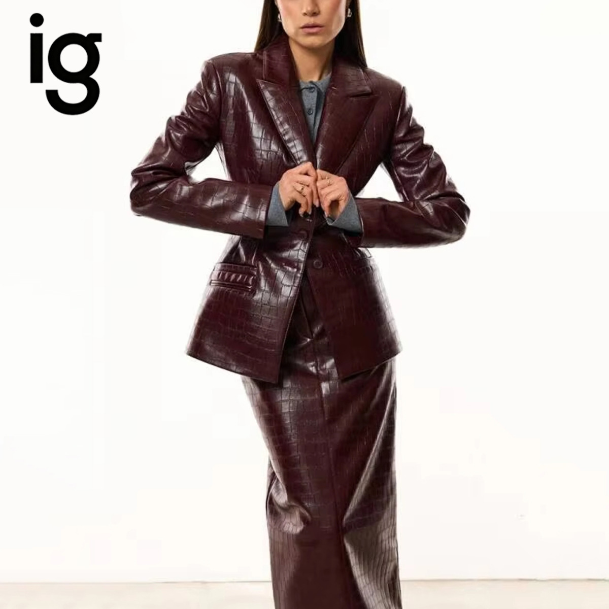 IG Kadın Bordo Timsah Görünüml - Formal Attire Woman incelemesi ve fiyatı