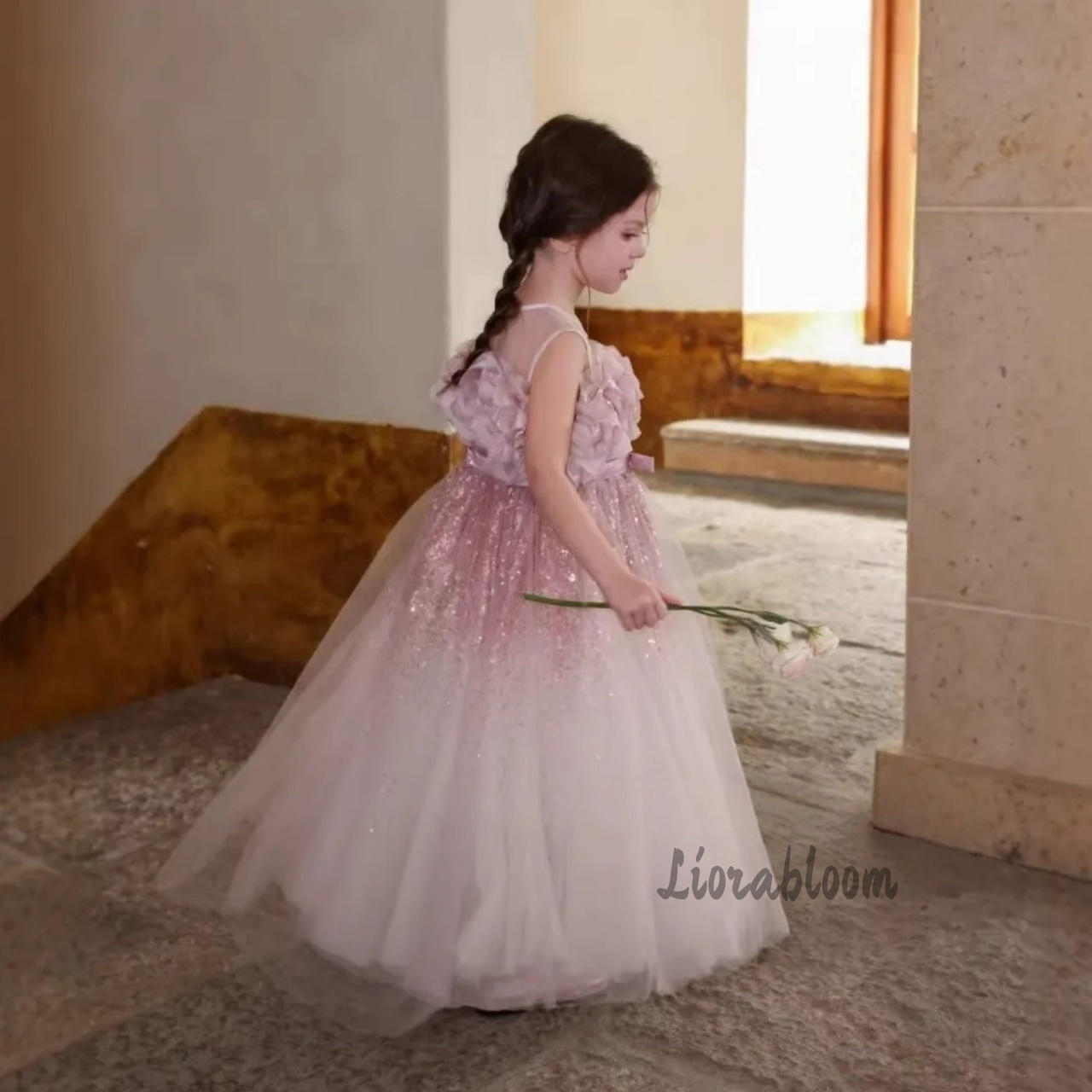 Kızların Pembe Dalgalı Tül Res - Formal Attire Woman incelemesi ve fiyatı