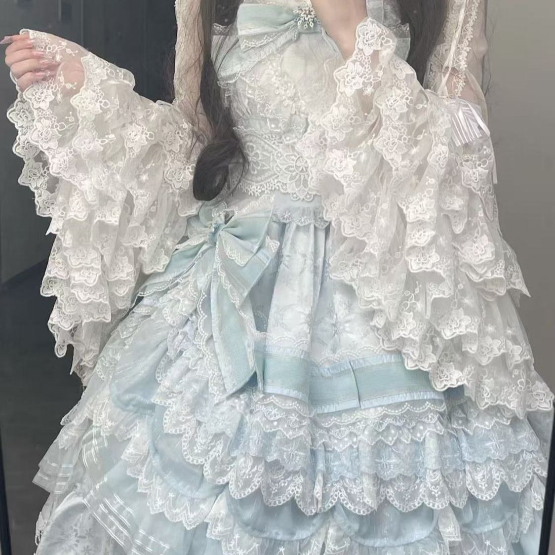 Tatlı Lolita Bluz Dantel Trim  - Formal Wear Japan Women incelemesi ve fiyatı